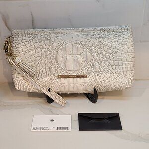 Brahmin Kayla Coconut Melbourne Clutch Wristlet EUC